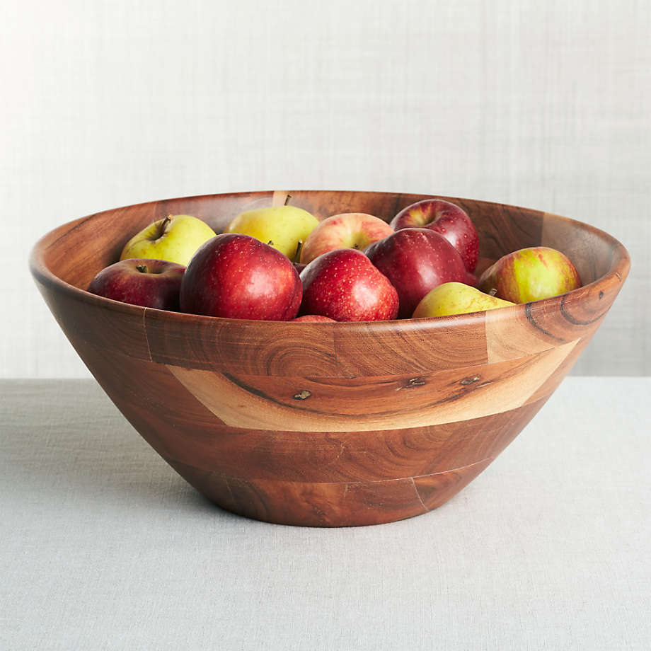 Acacia Wood Salad Serving Bowl