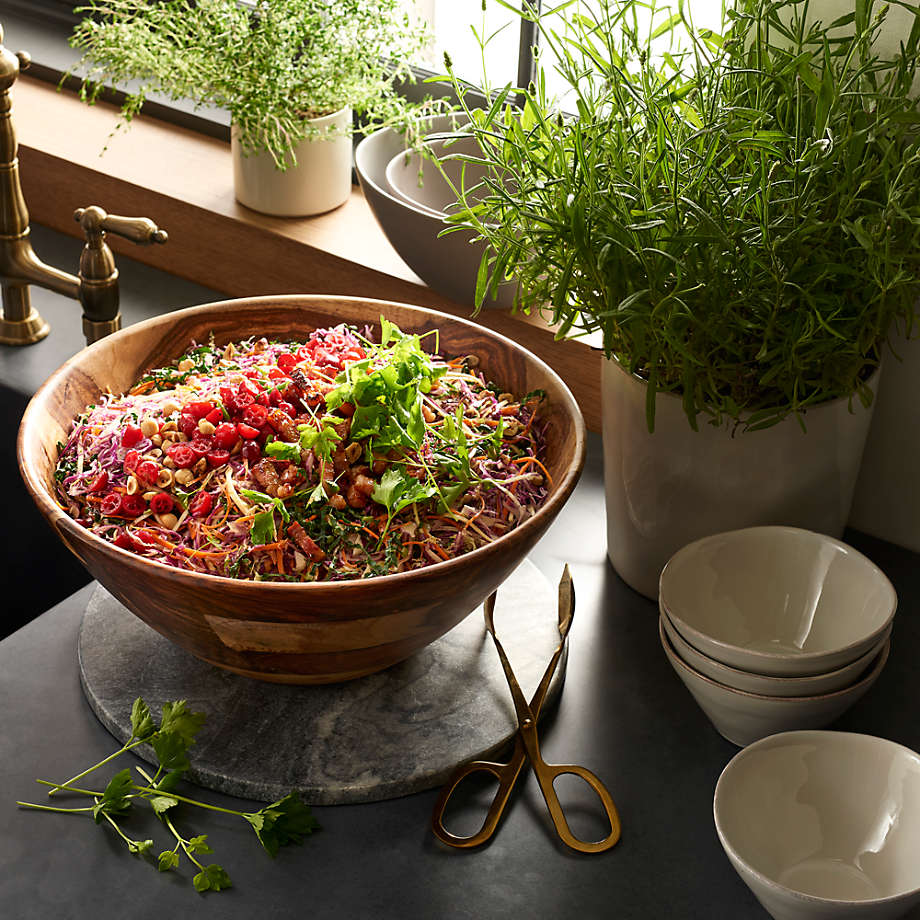 Acacia Wood Salad Serving Bowl
