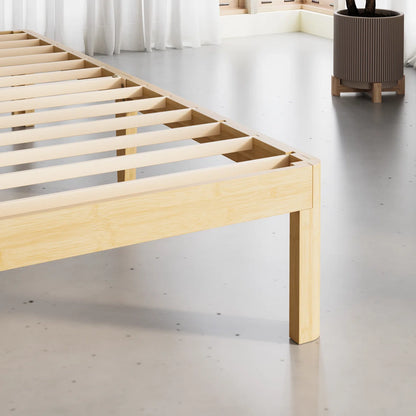 12" High Solid Wood Platform Bed, Easy Assembly, No Squeak