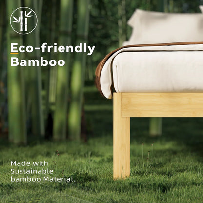 12" High Solid Wood Platform Bed, Easy Assembly, No Squeak