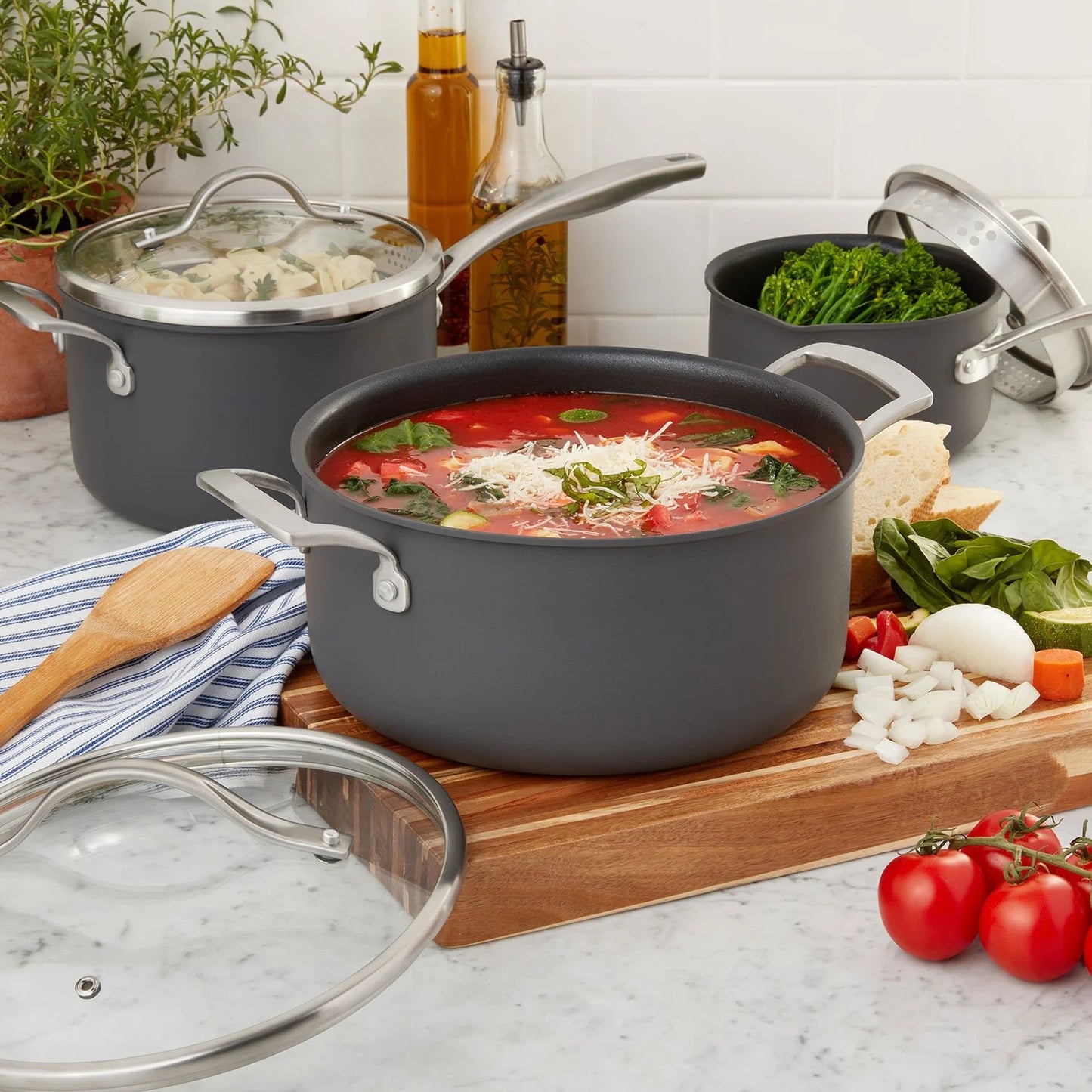 15Piece Hard Anodized Nonstick Cookware Set