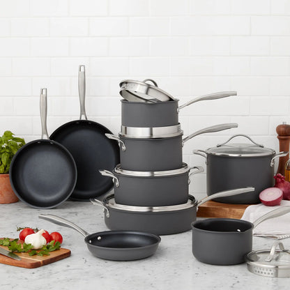 15Piece Hard Anodized Nonstick Cookware Set