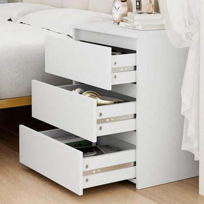 Arieyonna 3 - Drawer Nightstand in White