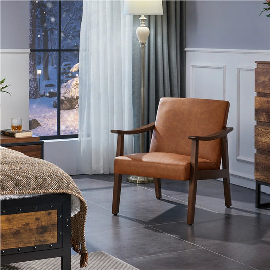 Asmat 24.5" W Faux Leather Armchair