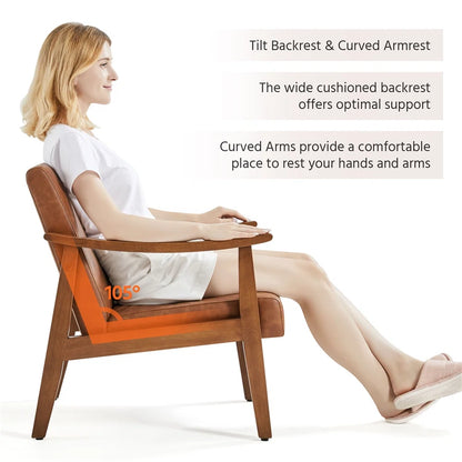 Asmat 24.5" W Faux Leather Armchair