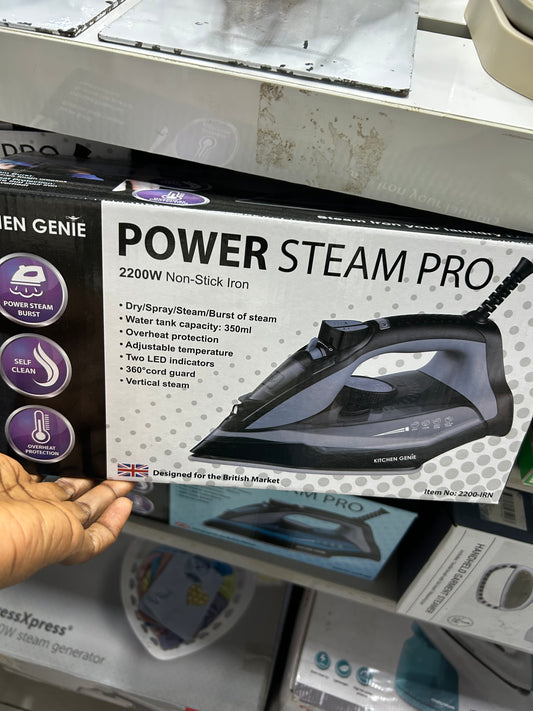 Kitchen Genie 2200w steam pro iron