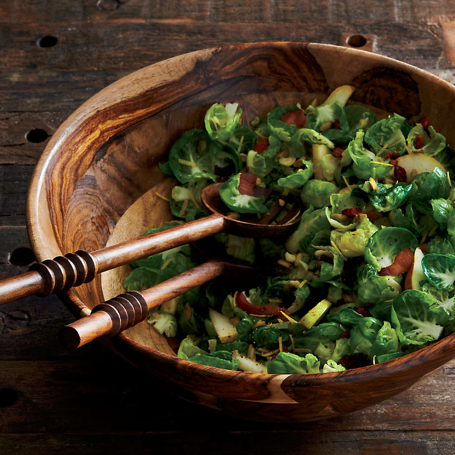 Acacia Wood Salad Serving Bowl