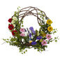 Floral 22" Polyester Wreath