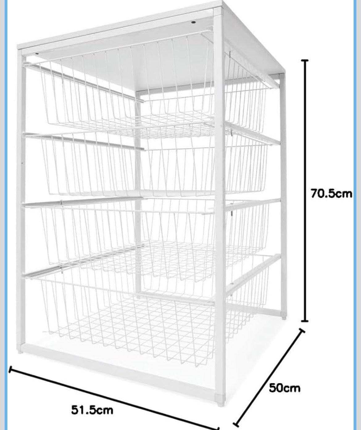 Anko 4 wire drawer unit