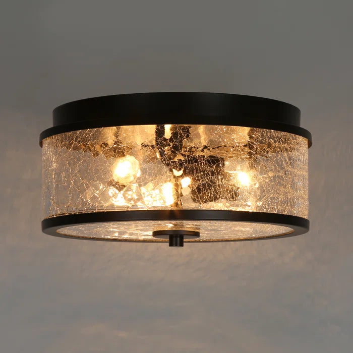 Hanshelmut 3 - Light  Shaded Drum Flush Mount