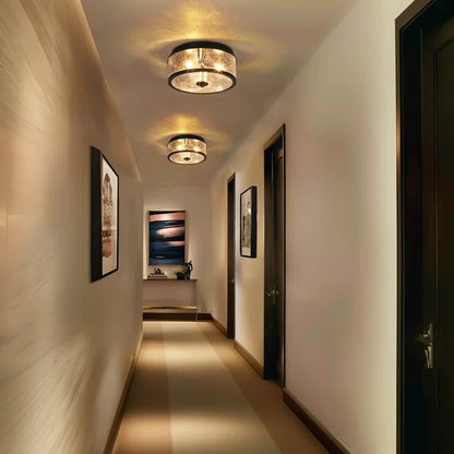 Hanshelmut 3 - Light  Shaded Drum Flush Mount