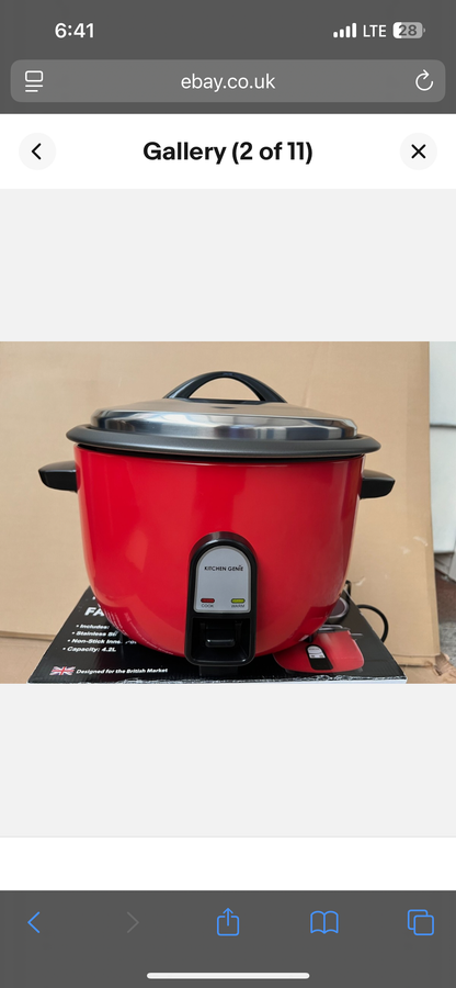 Kitchen genie 45 cup Rice cooker