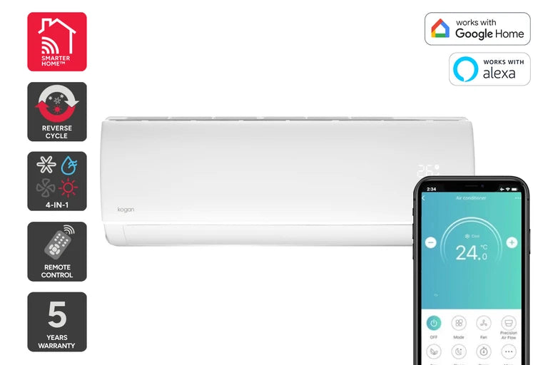 Kogan SmarterHome™ 2.6kW Inverter Split System Air Conditioner (Reverse Cycle)