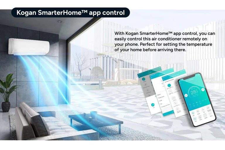Kogan SmarterHome™ 2.6kW Inverter Split System Air Conditioner (Reverse Cycle)
