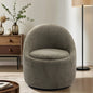 Lawandra Boucle Upholstered Swivel Barrel Chair with Pillow