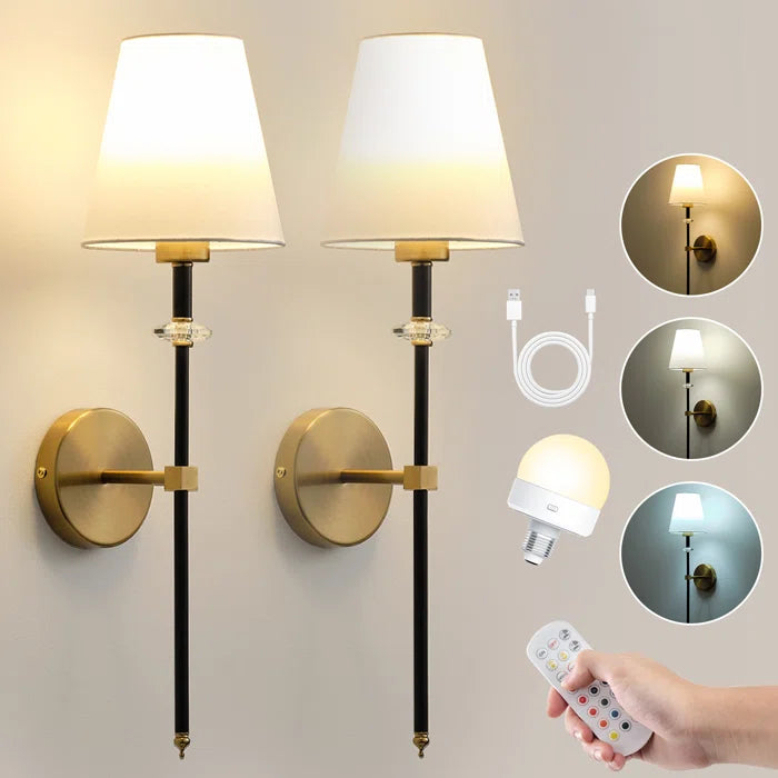 Madiah 1-Light Dimmable LED Wallchiere, RGB Colored Wall Sconce (Included Bulb)
