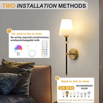 Madiah 1-Light Dimmable LED Wallchiere, RGB Colored Wall Sconce (Included Bulb)