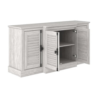 Malyha Louvered 4 Door Wide Accent Sideboard