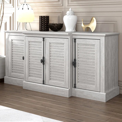Malyha Louvered 4 Door Wide Accent Sideboard