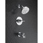 Nicoli Single-Function Tub Shower Faucet Set, Shower Trim Kit with H2Okinetic Shower Head and Valve