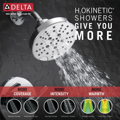 Nicoli Single-Function Tub Shower Faucet Set, Shower Trim Kit with H2Okinetic Shower Head and Valve