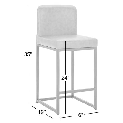 Upholstered 24" Counter Kitchen Stool Set of 2 (Set of 2)