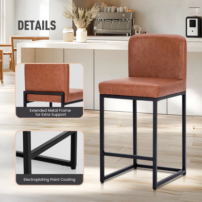 Upholstered 24" Counter Kitchen Stool Set of 2 (Set of 2)