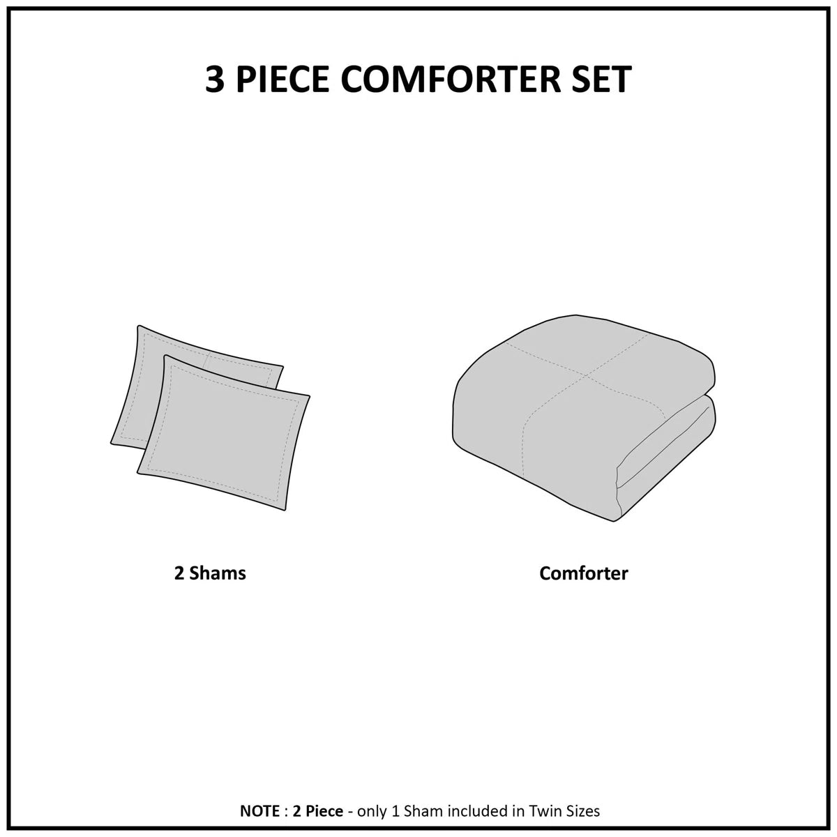 Violette 3 Piece Tufted Cotton Chenille Comforter Set