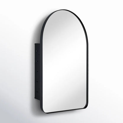 Aristes Metal Recessed Framed Medicine Cabinet with 2 Adjustable Shelves