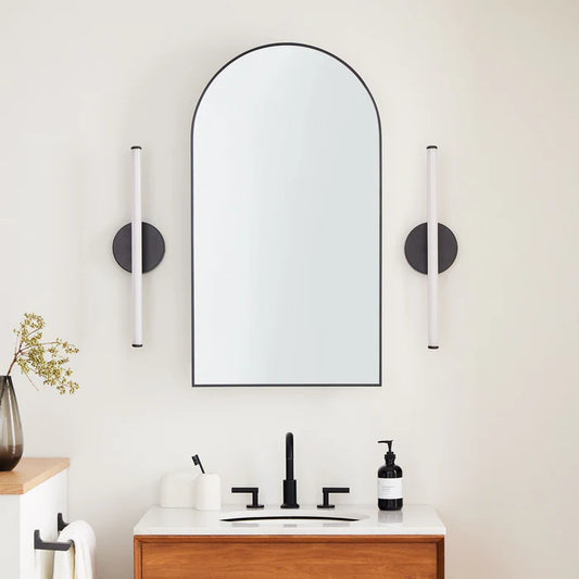 Aristes Metal Recessed Framed Medicine Cabinet with 2 Adjustable Shelves