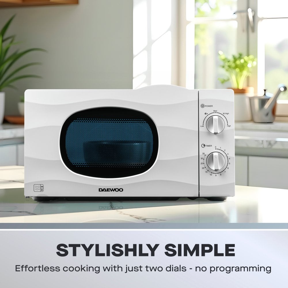 Daewoo 20L White 700W Microwave