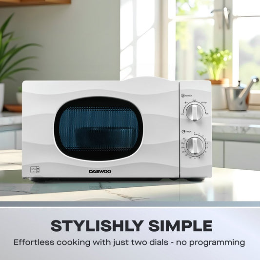 Daewoo 20L White 700W Microwave