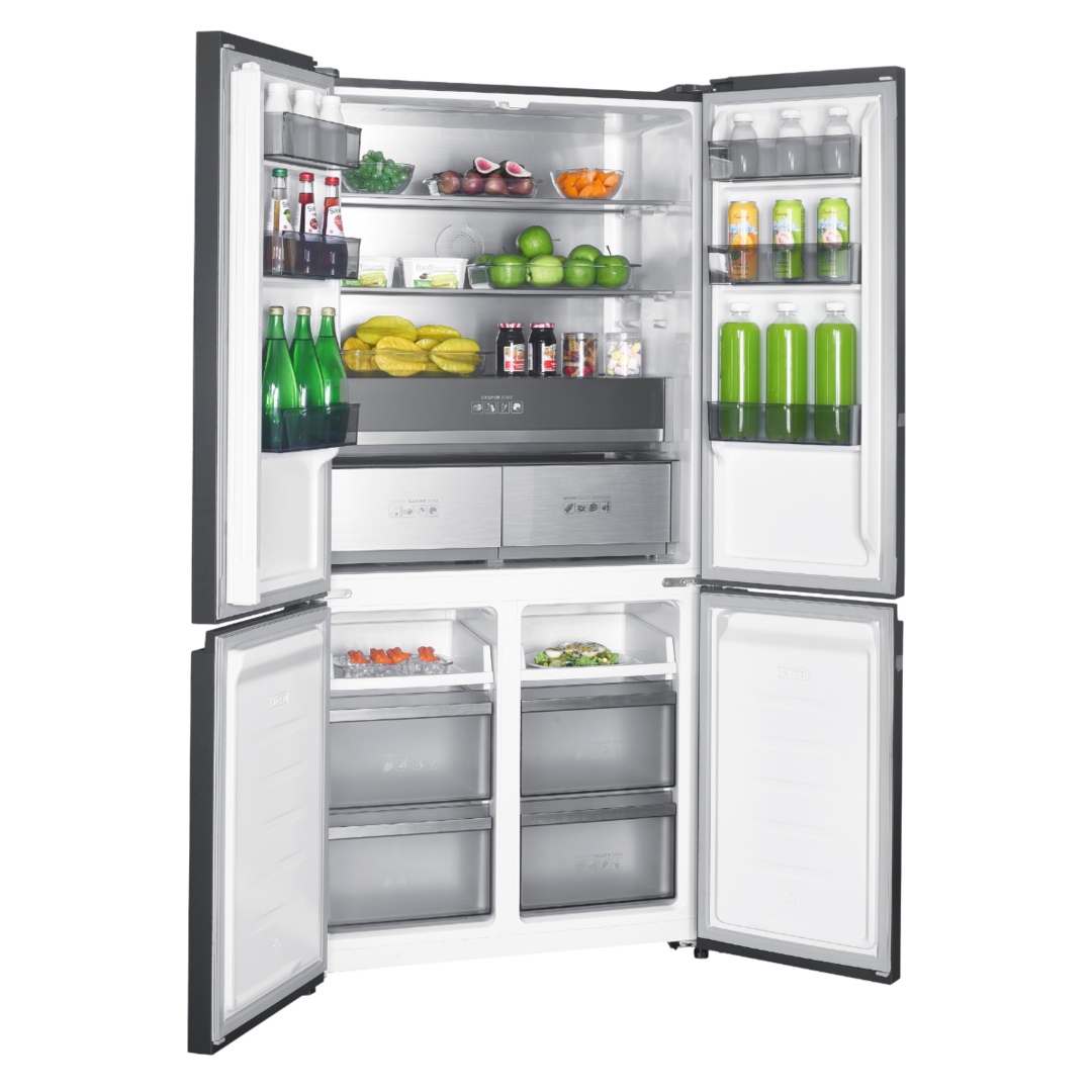 Wiggo WR-MD19E(DX) - Smart Temperature Zones - No Frost - Met Display - 419 Liter - refrigerator fridge
