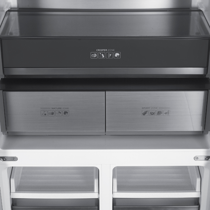 Wiggo WR-MD19E(DX) - Smart Temperature Zones - No Frost - Met Display - 419 Liter - refrigerator fridge